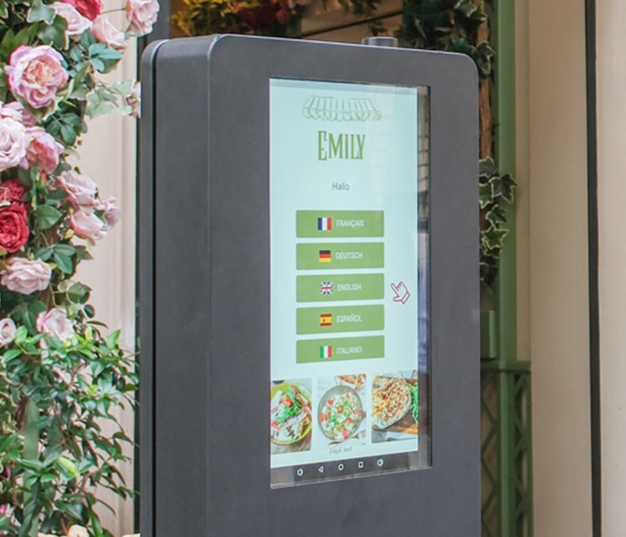 Interface de la borne tactile