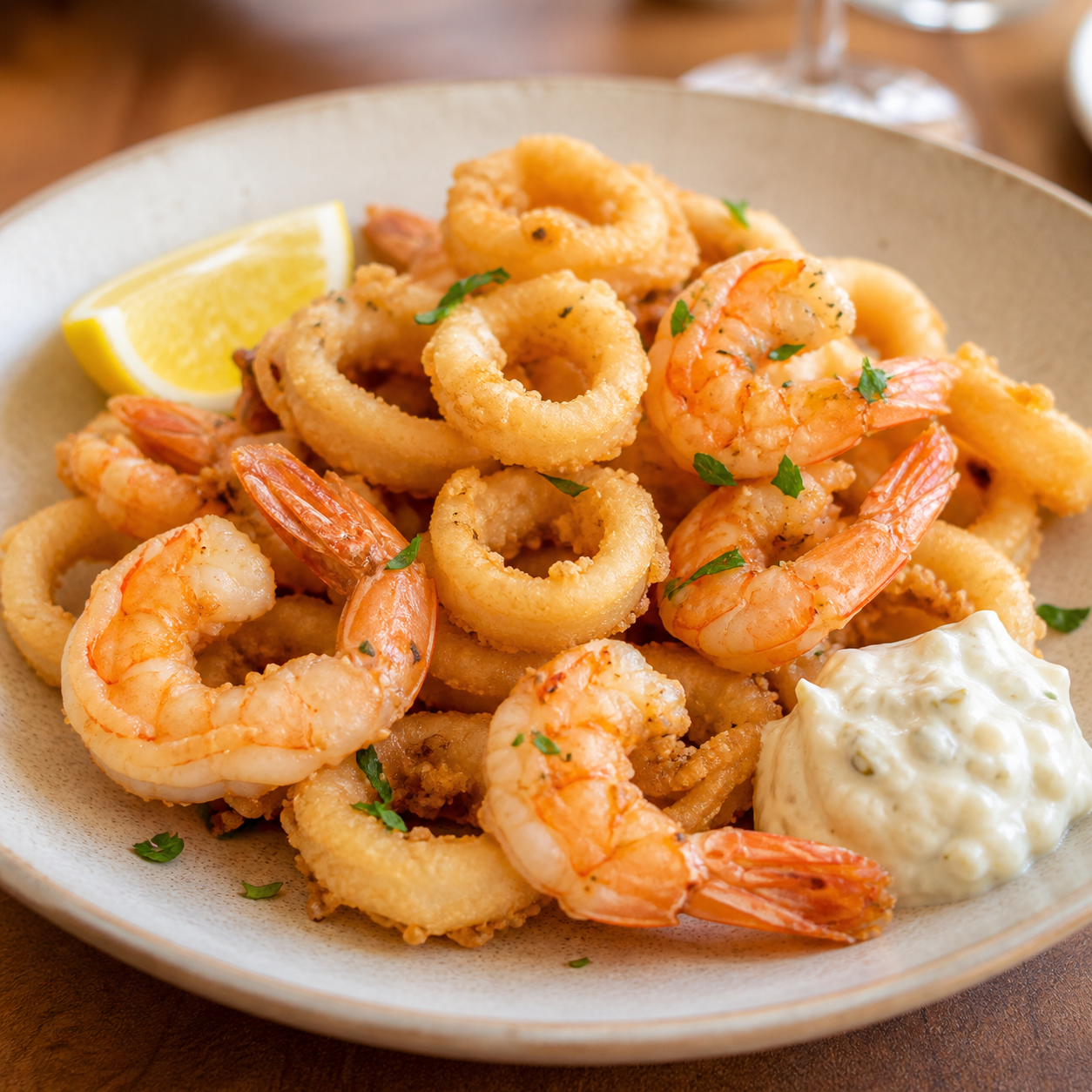 Gamberi e Calamari fritti