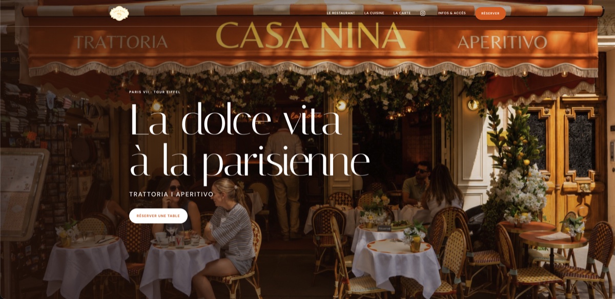 Aperçu du site web de Casa Nina